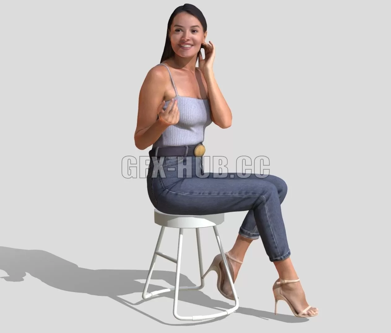 PBR Game 3D Model – Elena 1077