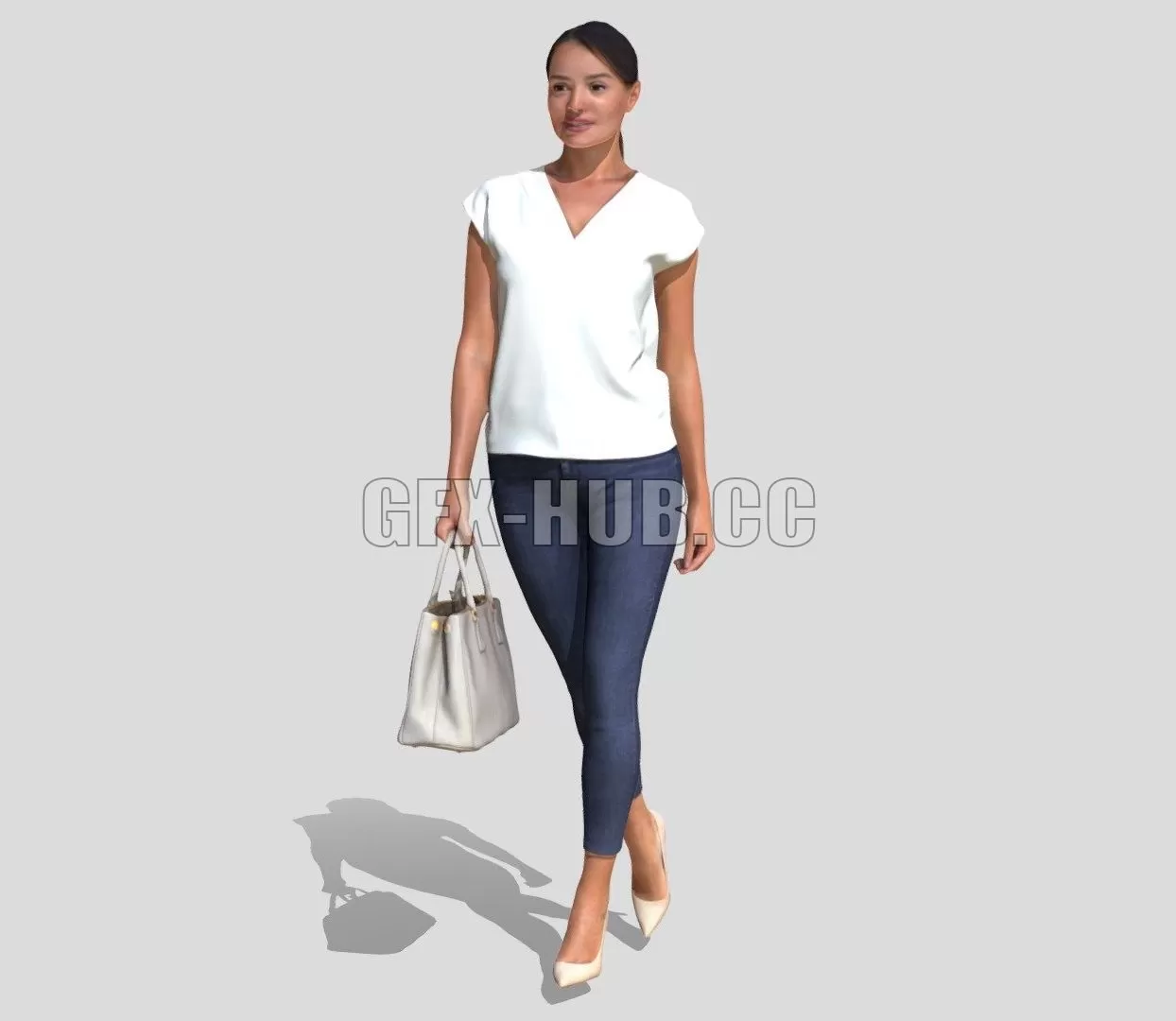 PBR Game 3D Model – Elena 1083