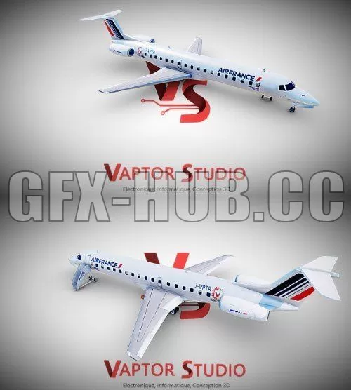 PBR Game 3D Model – EMBRAER 145
