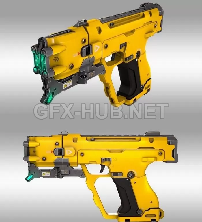 PBR Game 3D Model – EMP Handgun