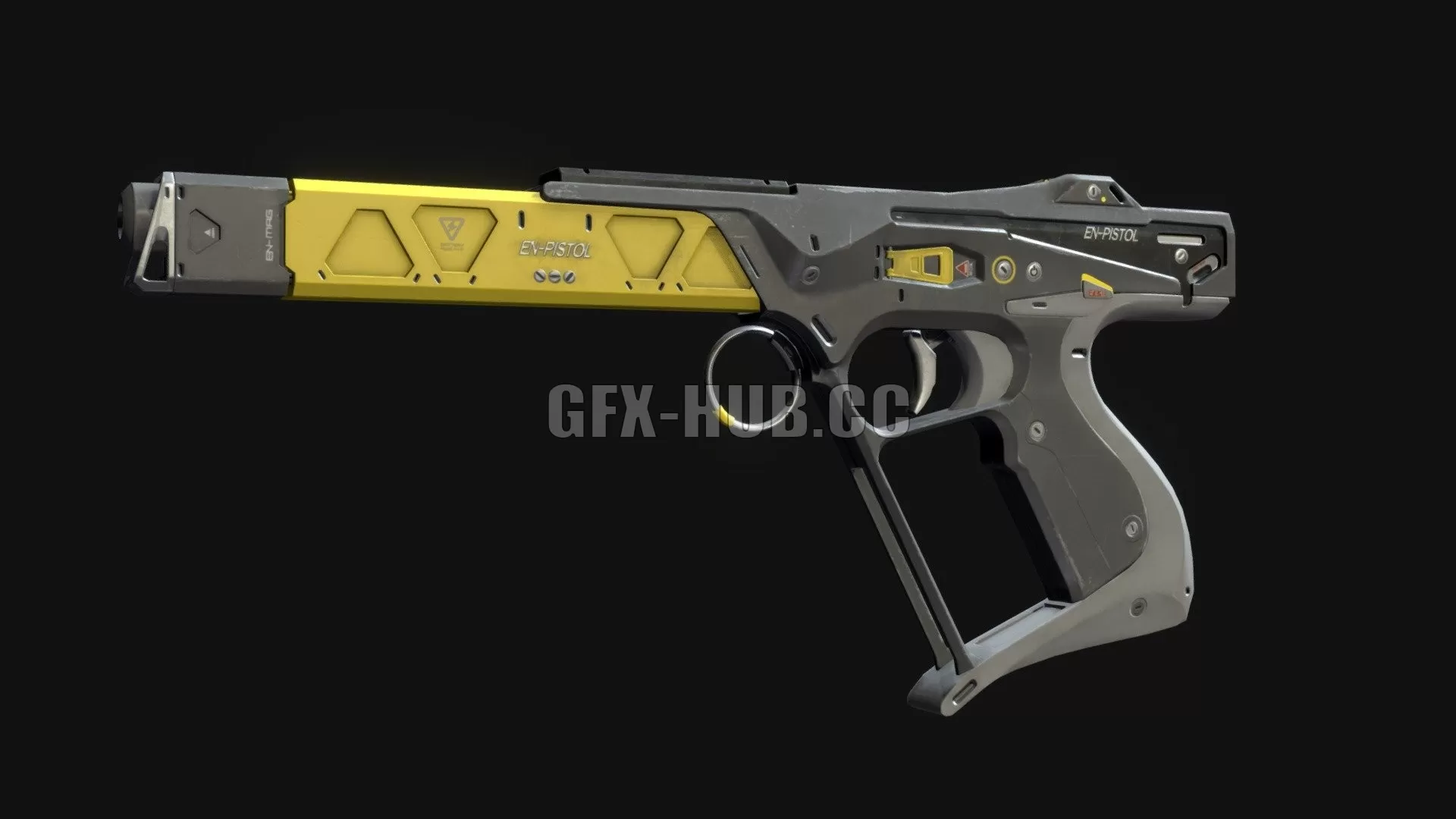 PBR Game 3D Model – EN Pistol