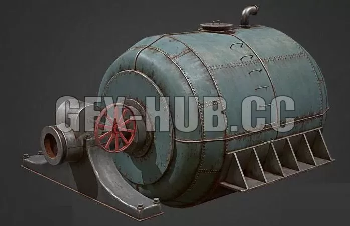 PBR Game 3D Model – Energy Generator