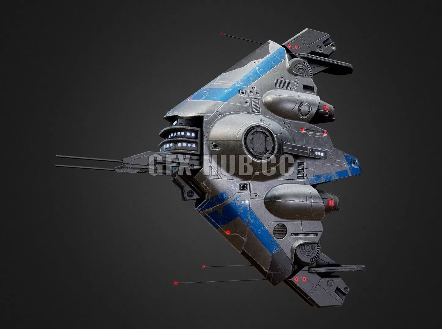 PBR Game 3D Model – Enif Cruiser