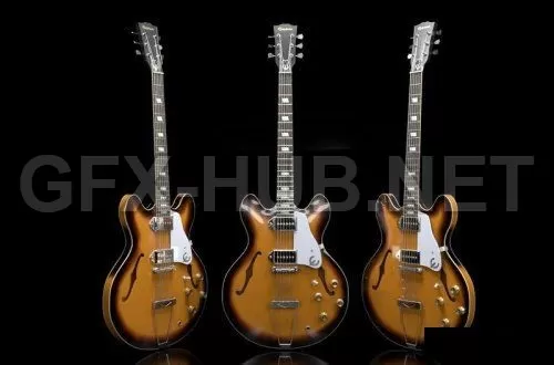 PBR Game 3D Model – Epiphone Guitar