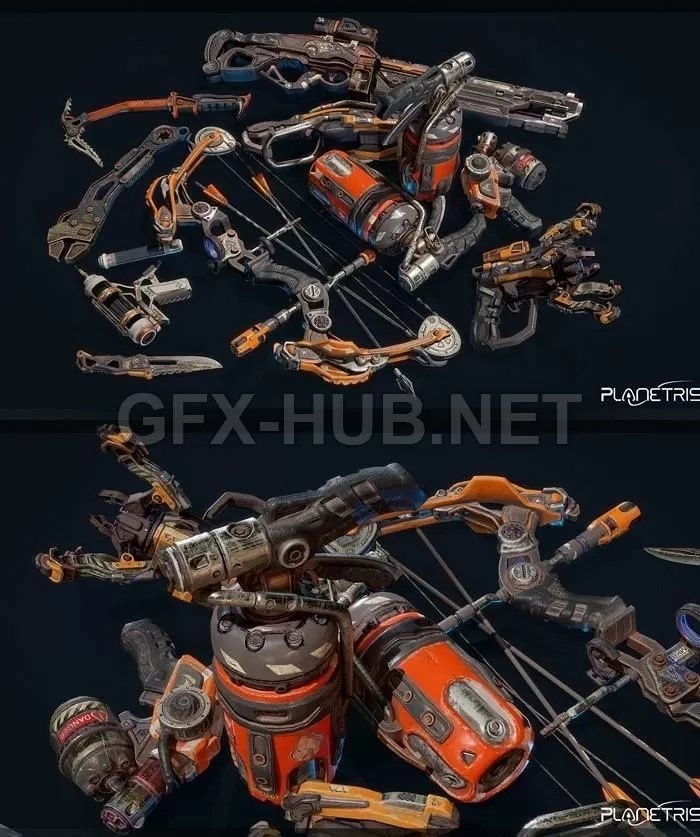 PBR Game 3D Model – Equitments SET