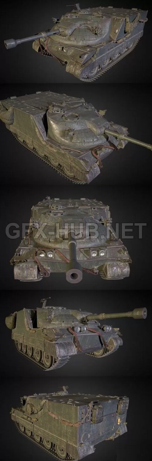 PBR Game 3D Model – Excalibur Light Airborne Tank Destroyer