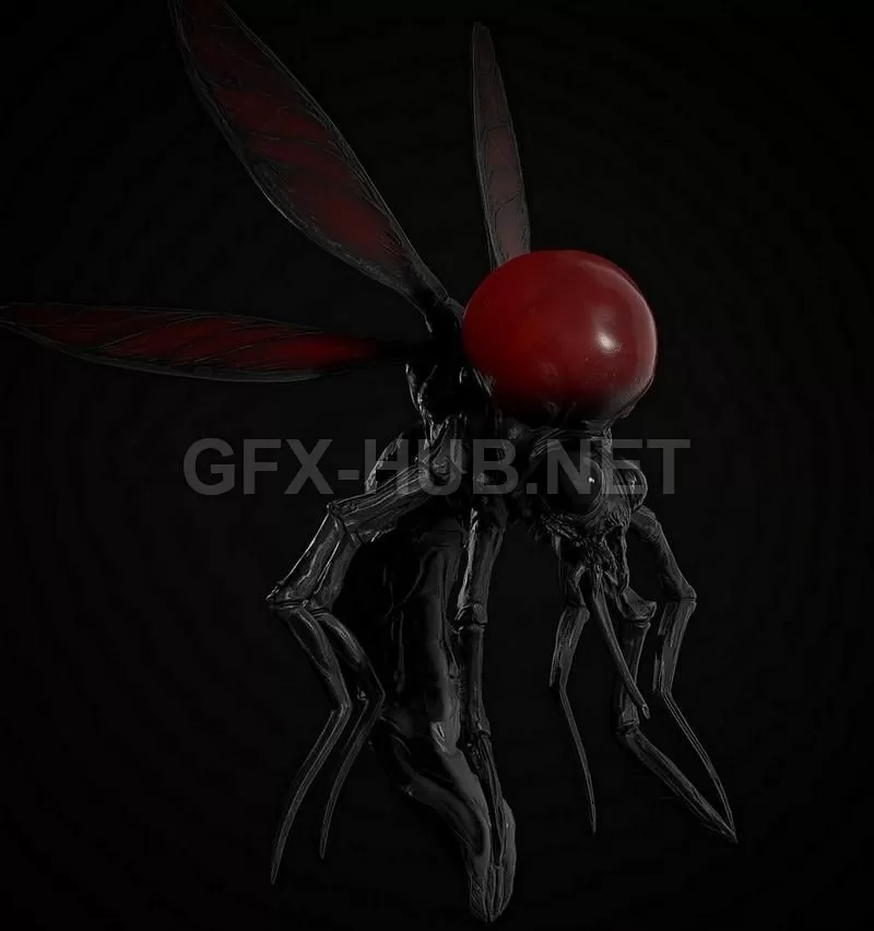 PBR Game 3D Model – explosive enemy bug