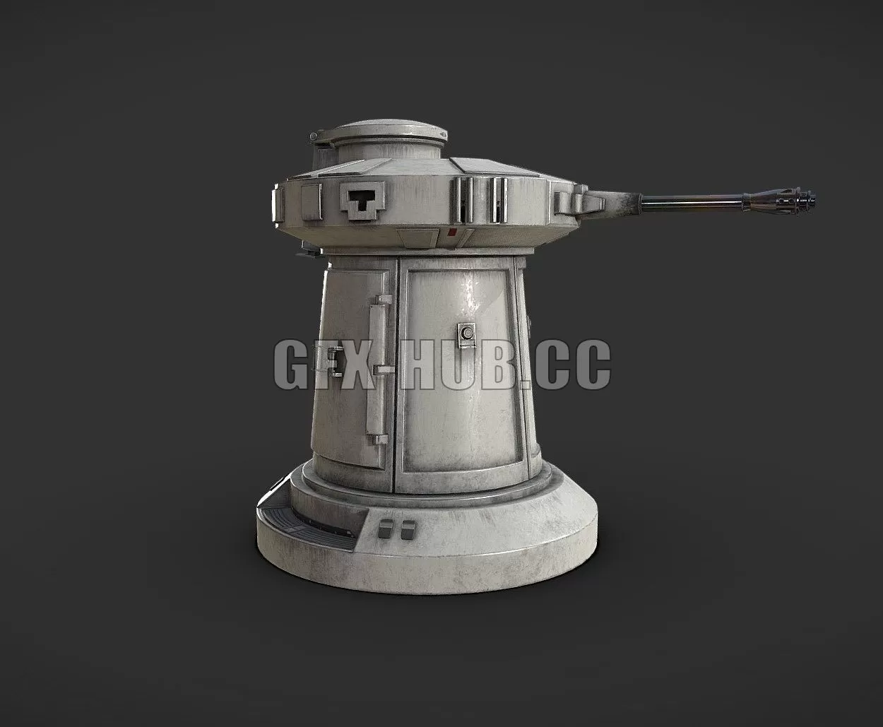 PBR Game 3D Model – F9 Cannon Battery