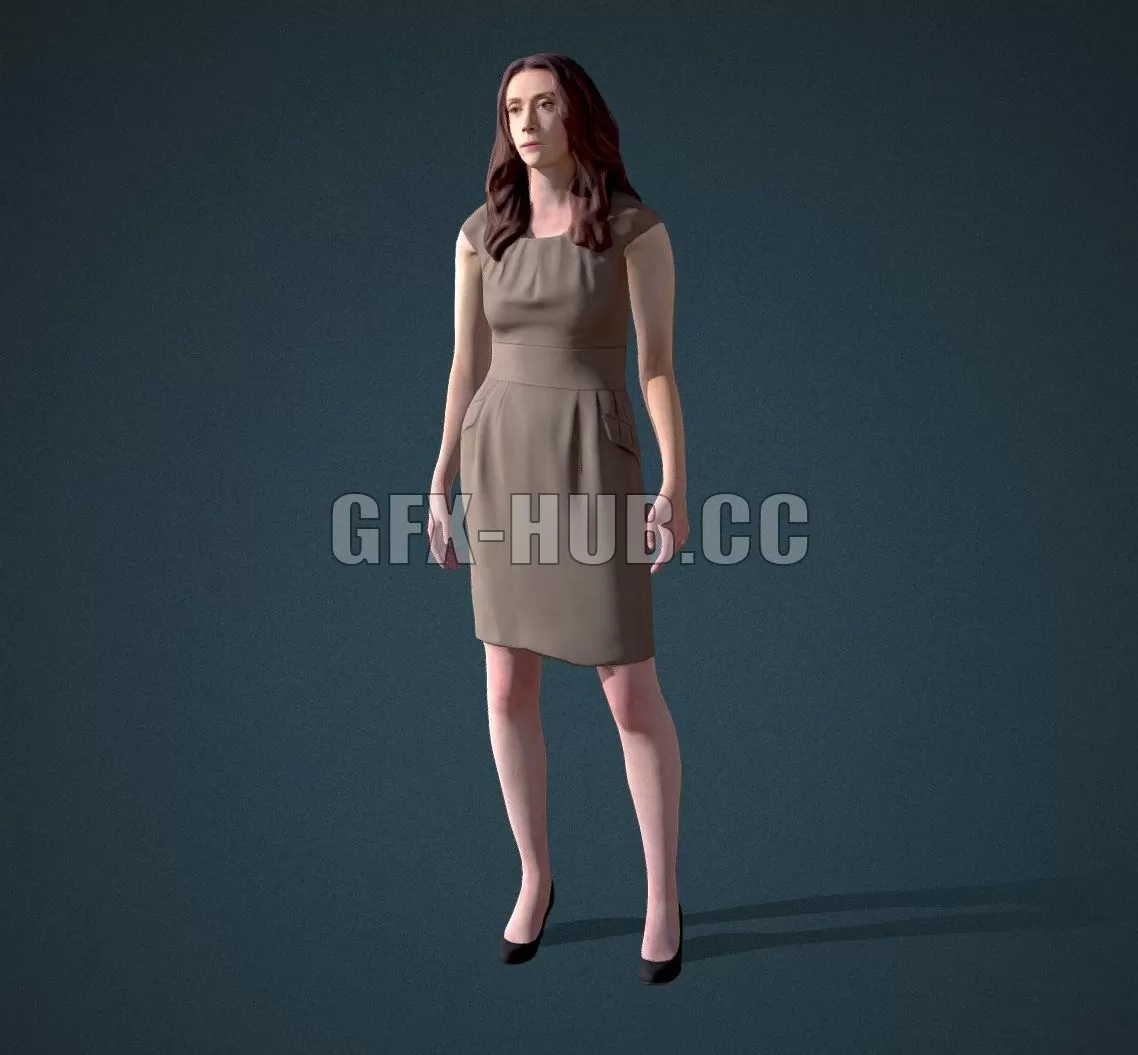 PBR Game 3D Model – Facial & Body Animated Business