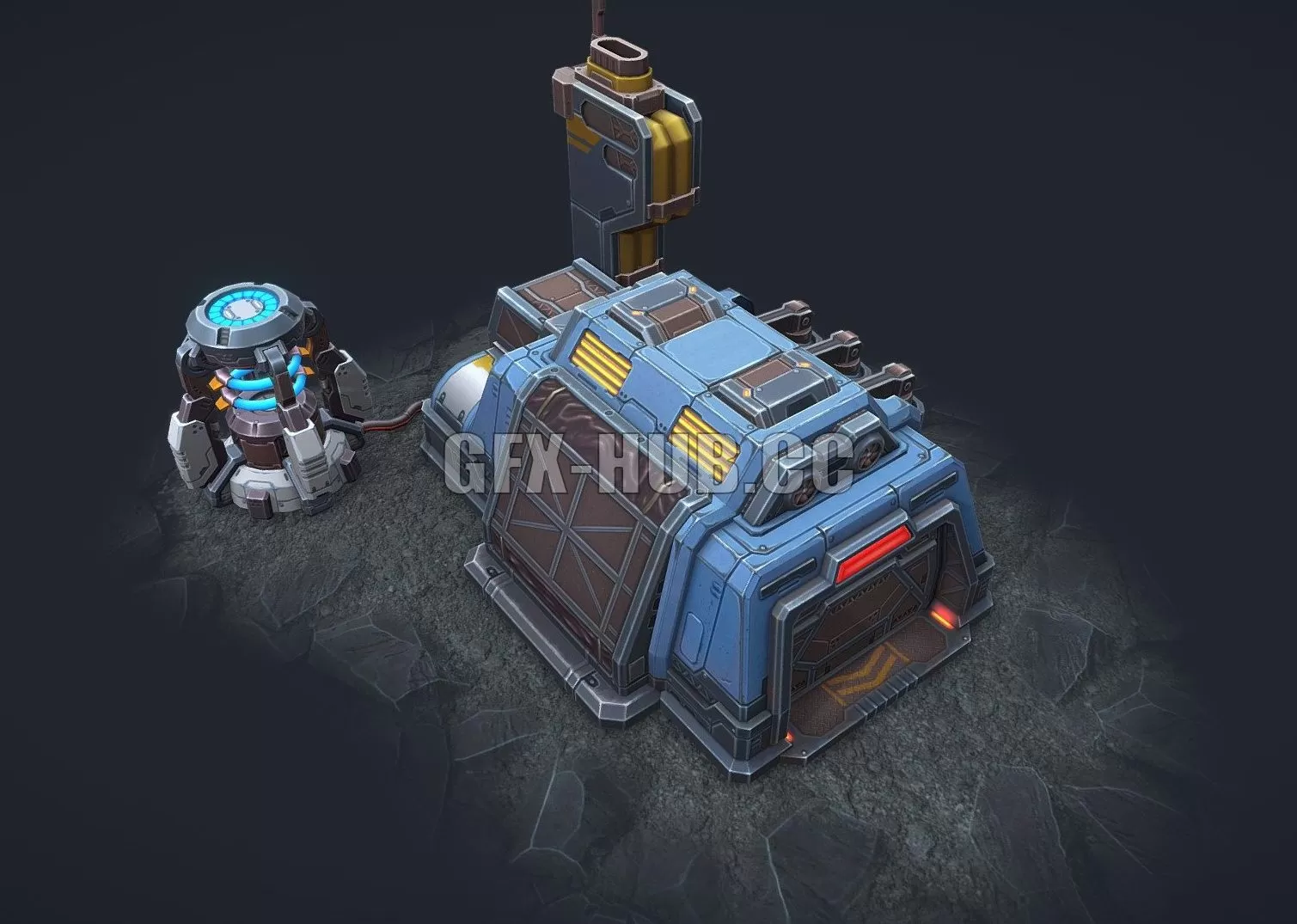 PBR Game 3D Model – Factory
