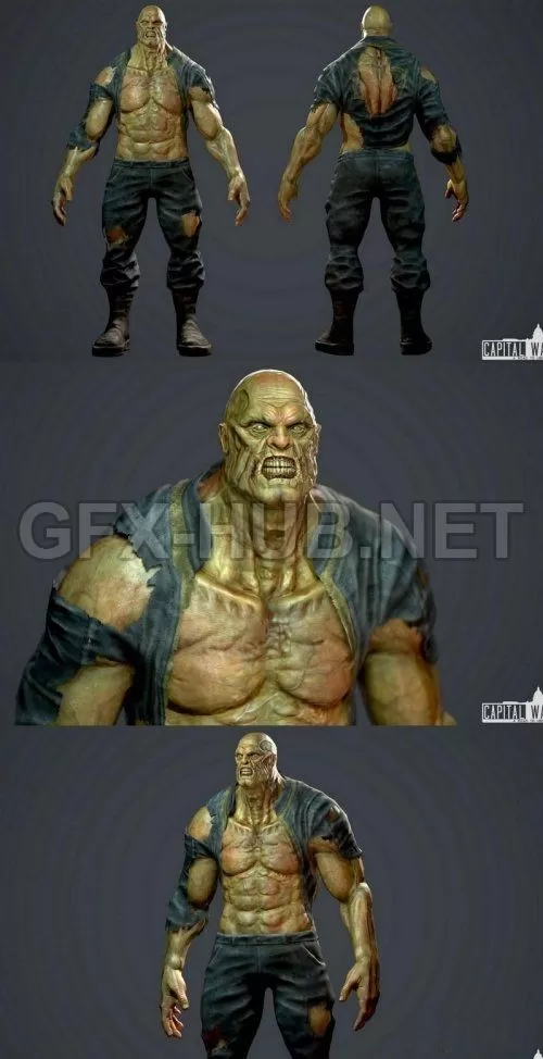 PBR Game 3D Model – Fallout 3 – Fawkes PBR