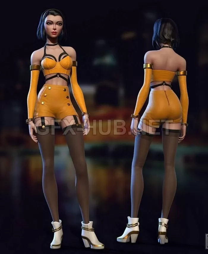 PBR Game 3D Model – Faye Valentine PBR