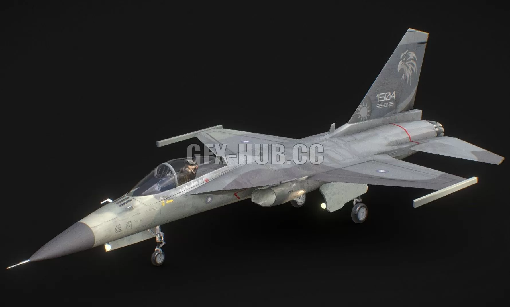 PBR Game 3D Model – F-CK-1 Ching-kuo