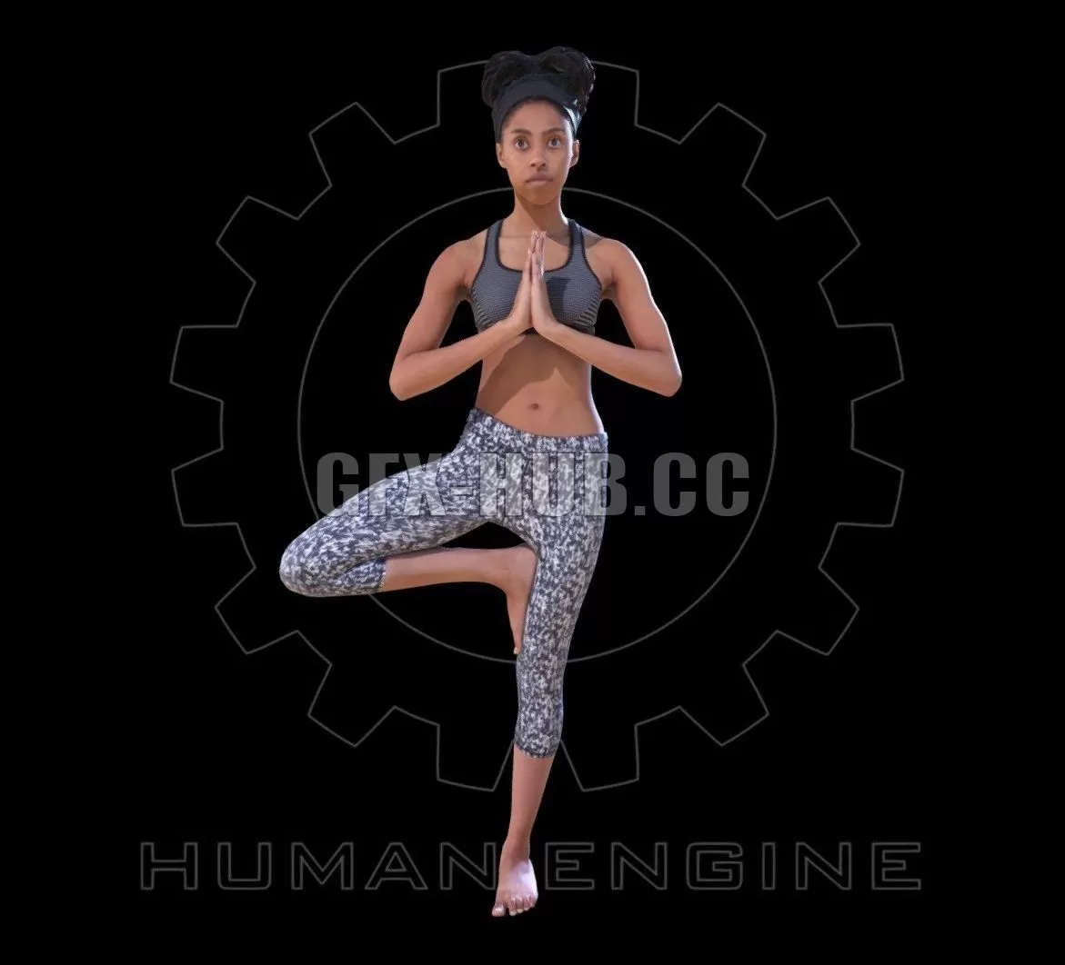 PBR Game 3D Model – Female Scan – Sabrina 001