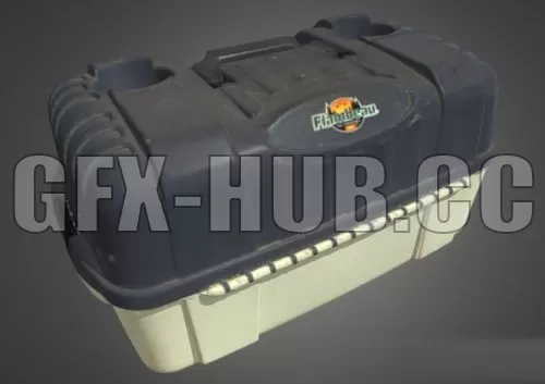 PBR Game 3D Model – Flambeau tackle box (for fishing)