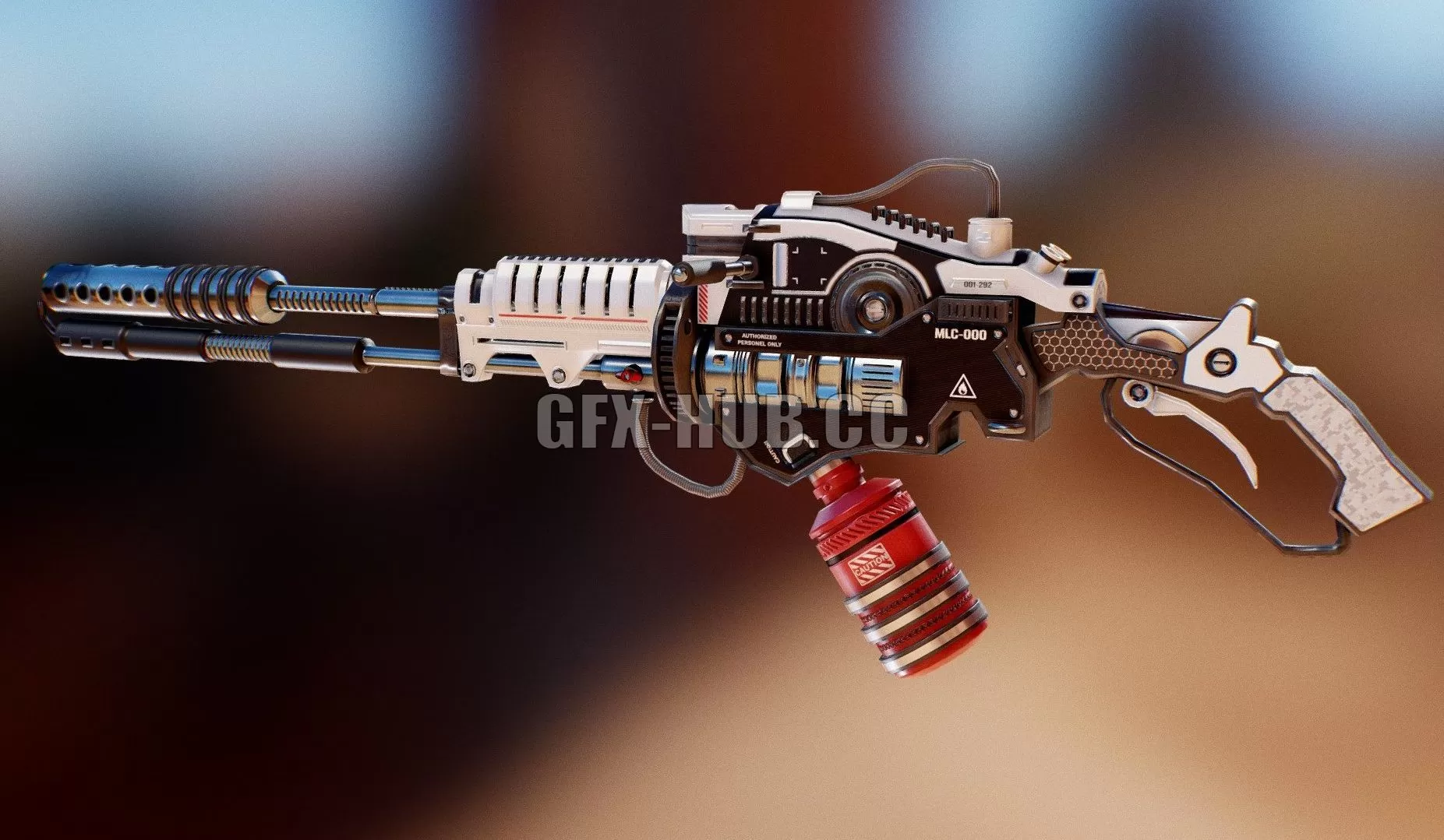 PBR Game 3D Model – Flamethrower