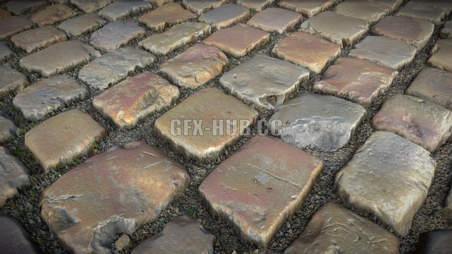 PBR Game 3D Model – Floor rocks