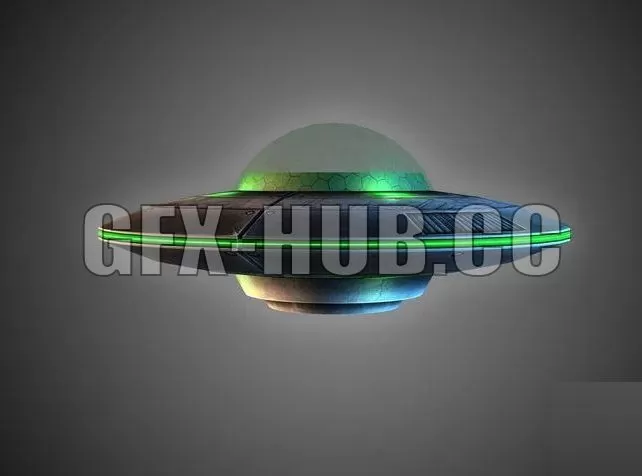 PBR Game 3D Model – Flying Saucer