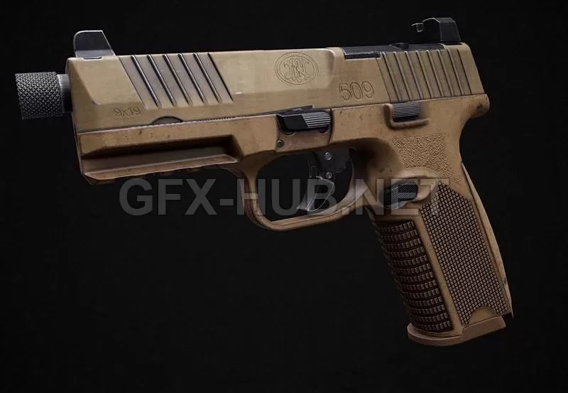 PBR Game 3D Model – FN 509