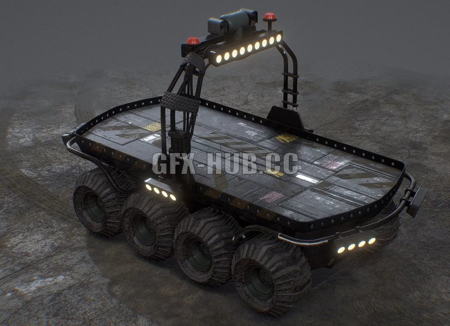 PBR Game 3D Model – Forklift Tractor Trucks