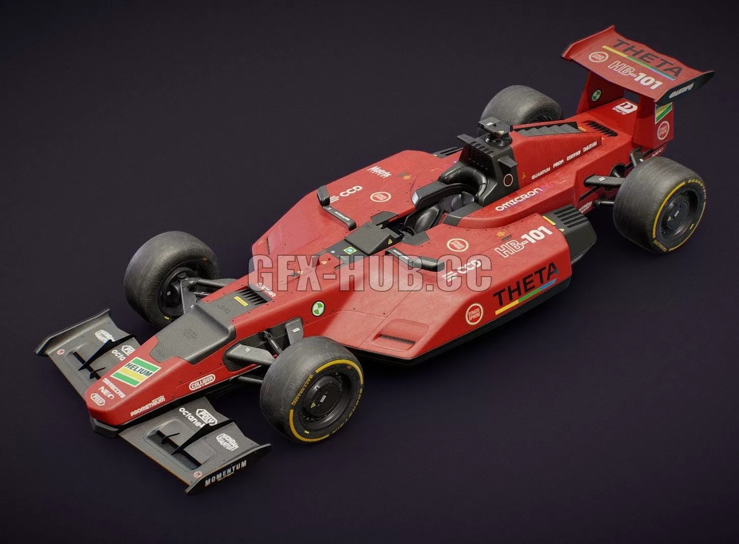PBR Game 3D Model – Formula Theta