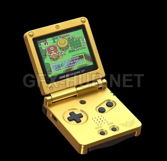PBR Game 3D Model – Gameboy Advance SP