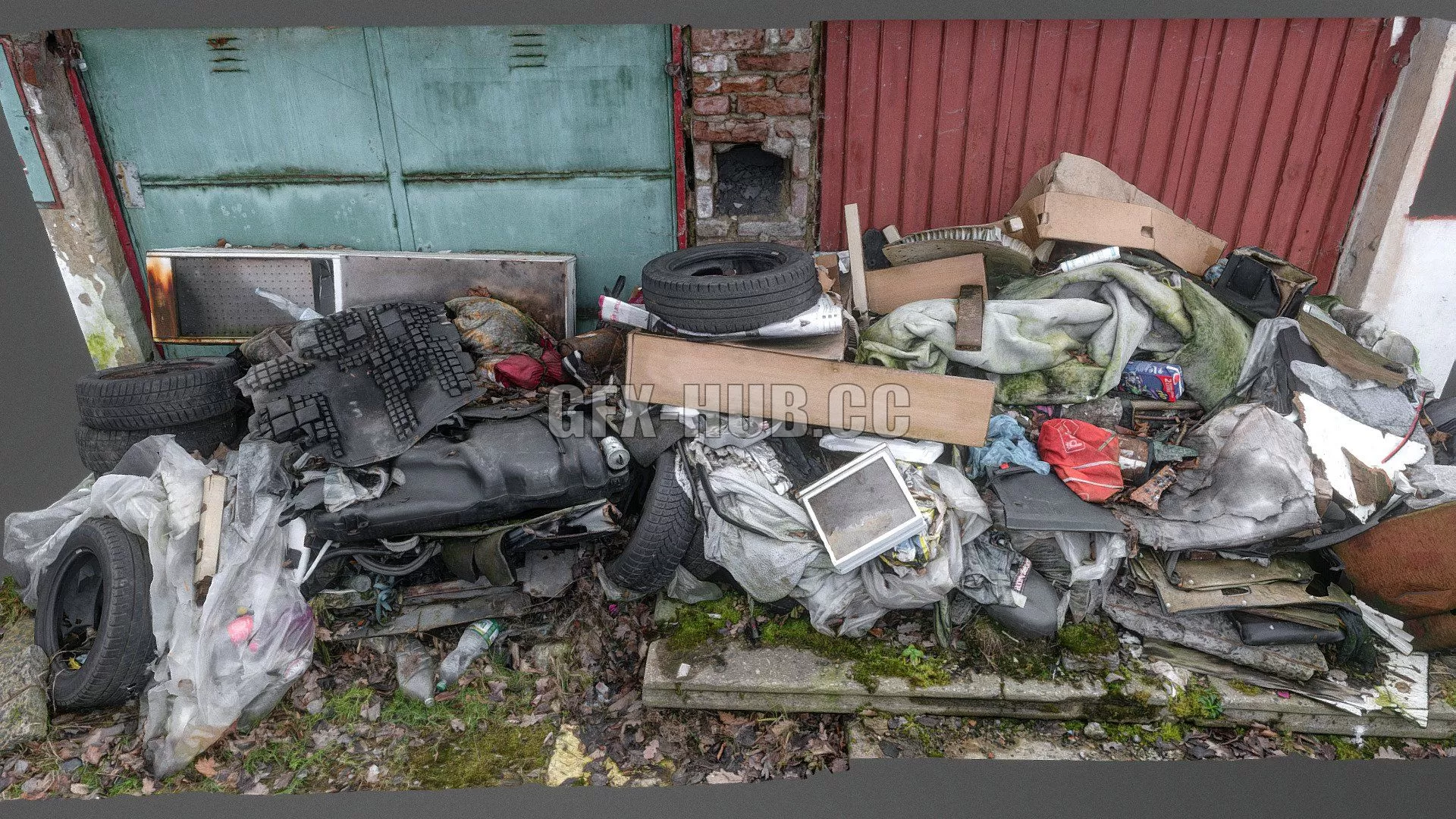 PBR Game 3D Model – Garage junk