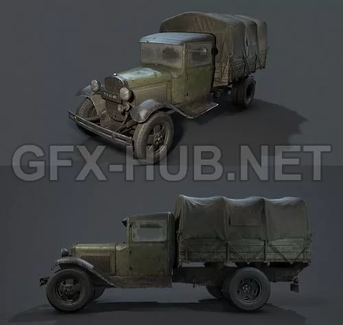 PBR Game 3D Model – GAZ AA