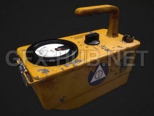PBR Game 3D Model – Geiger counter PBR