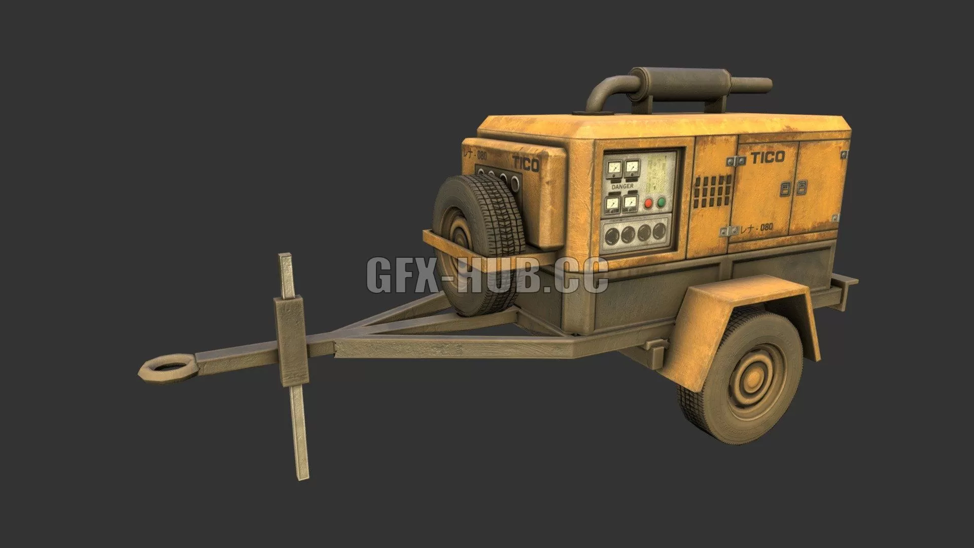 PBR Game 3D Model – Generator Trailer