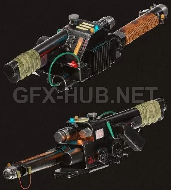 PBR Game 3D Model – Ghost Busters Plasma Gun