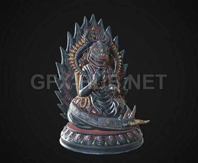 PBR Game 3D Model – Giant statue