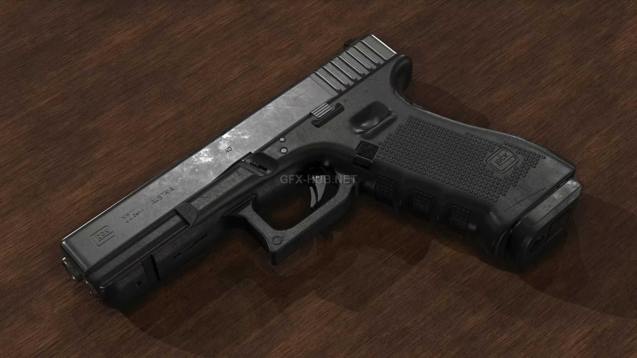 PBR Game 3D Model – Glock 22