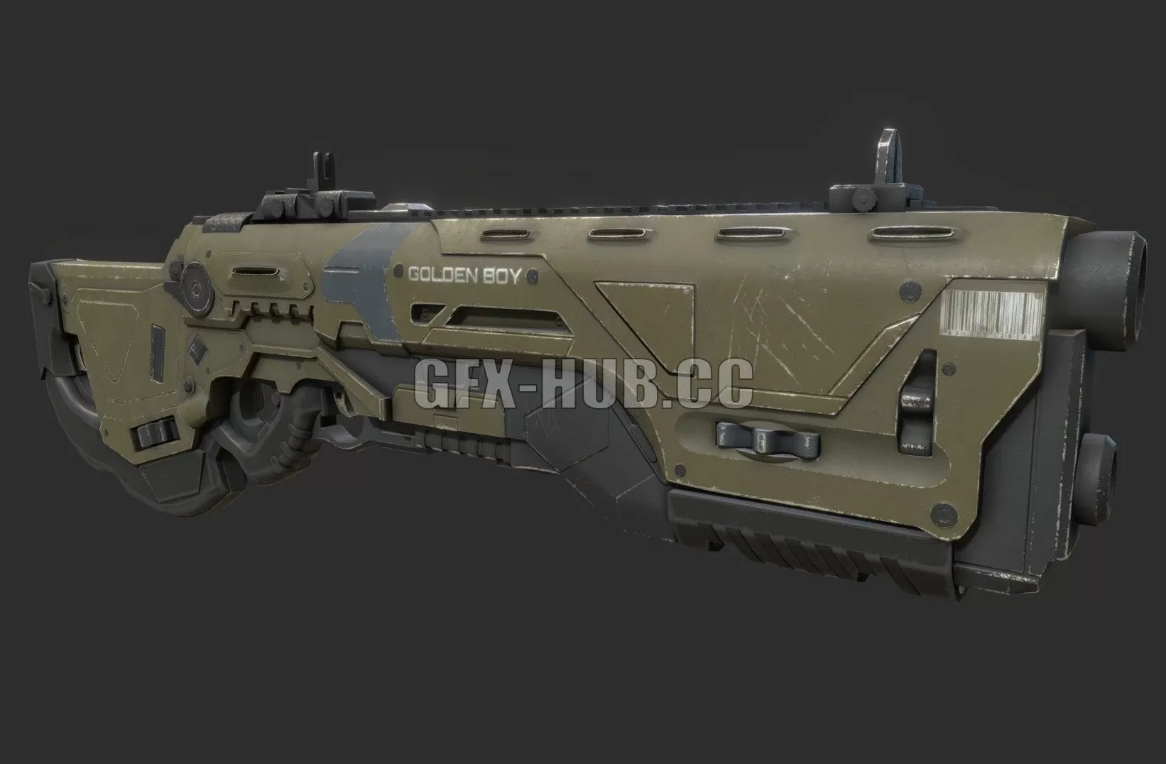 PBR Game 3D Model – Golden Boy