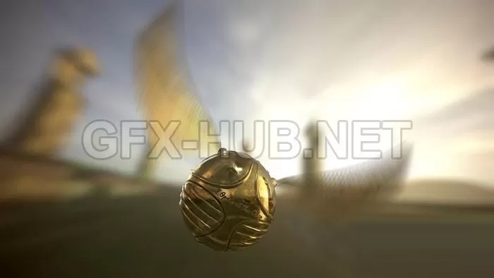 PBR Game 3D Model – Golden Snitch