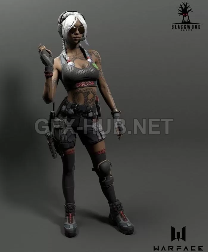 PBR Game 3D Model – Gorgona Engineer