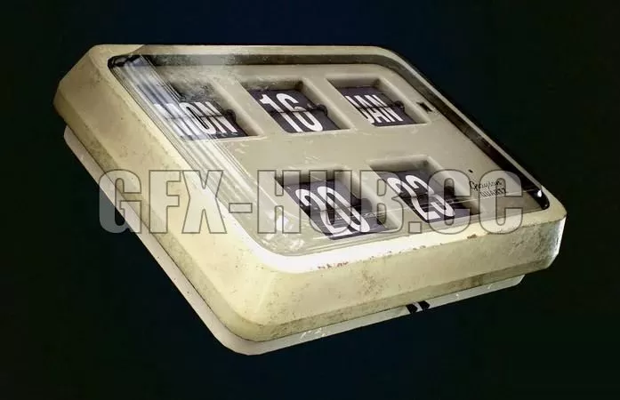 PBR Game 3D Model – Grayson Clock 1980