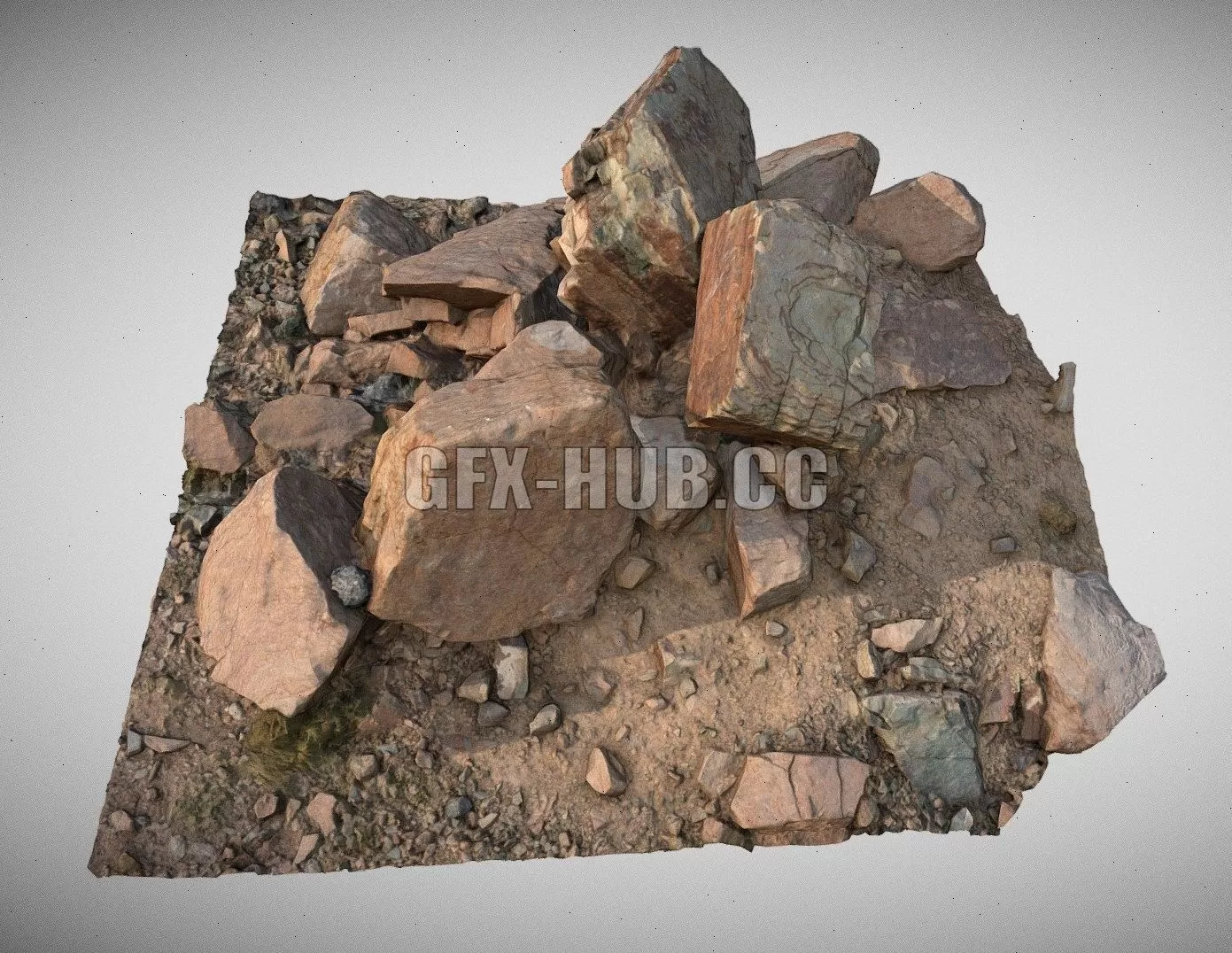 PBR Game 3D Model – Ground 03