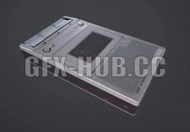 PBR Game 3D Model – Grundig Stenorette 2300 Tape Recorder
