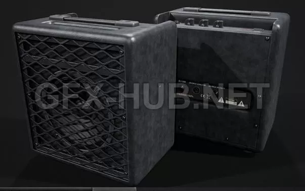PBR Game 3D Model – Guitar Amplifier