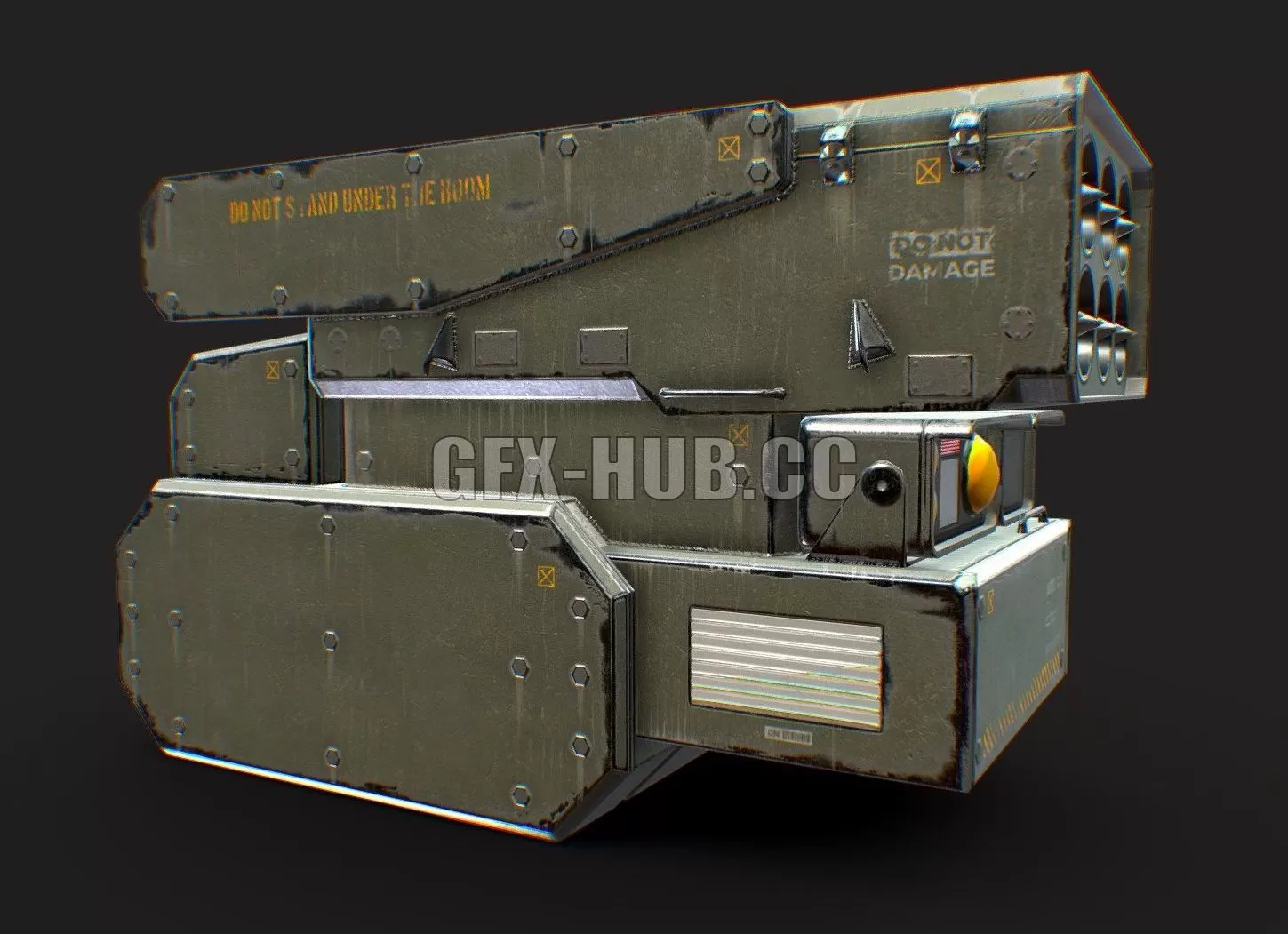 PBR Game 3D Model – Gun 4 Rocket rocket launcher