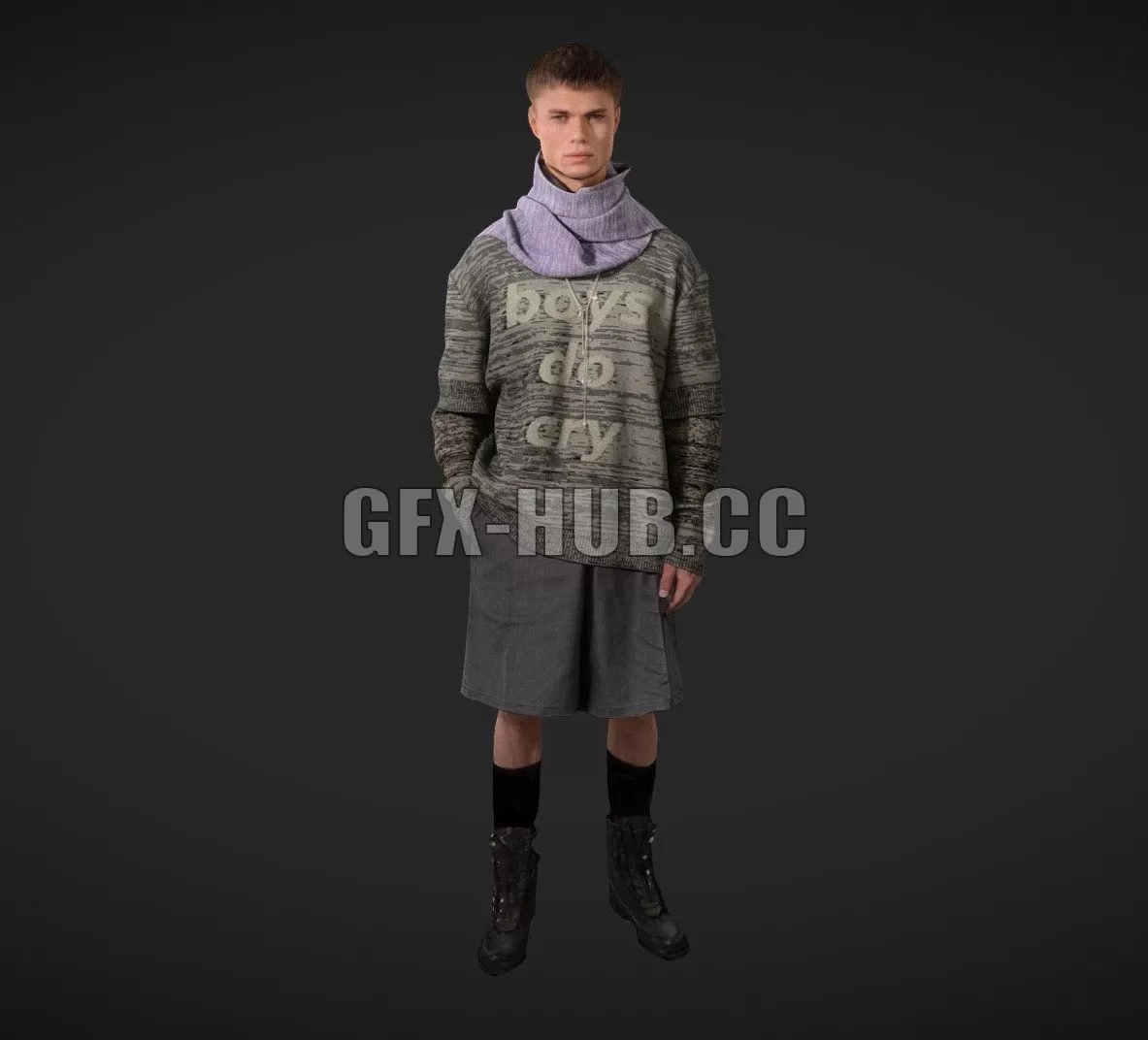 PBR Game 3D Model – Guy standing