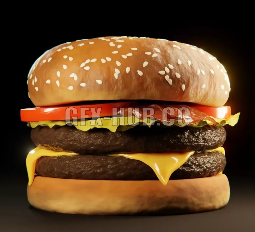 PBR Game 3D Model – HAMBURGER