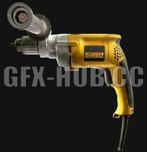 PBR Game 3D Model – Hand Drill