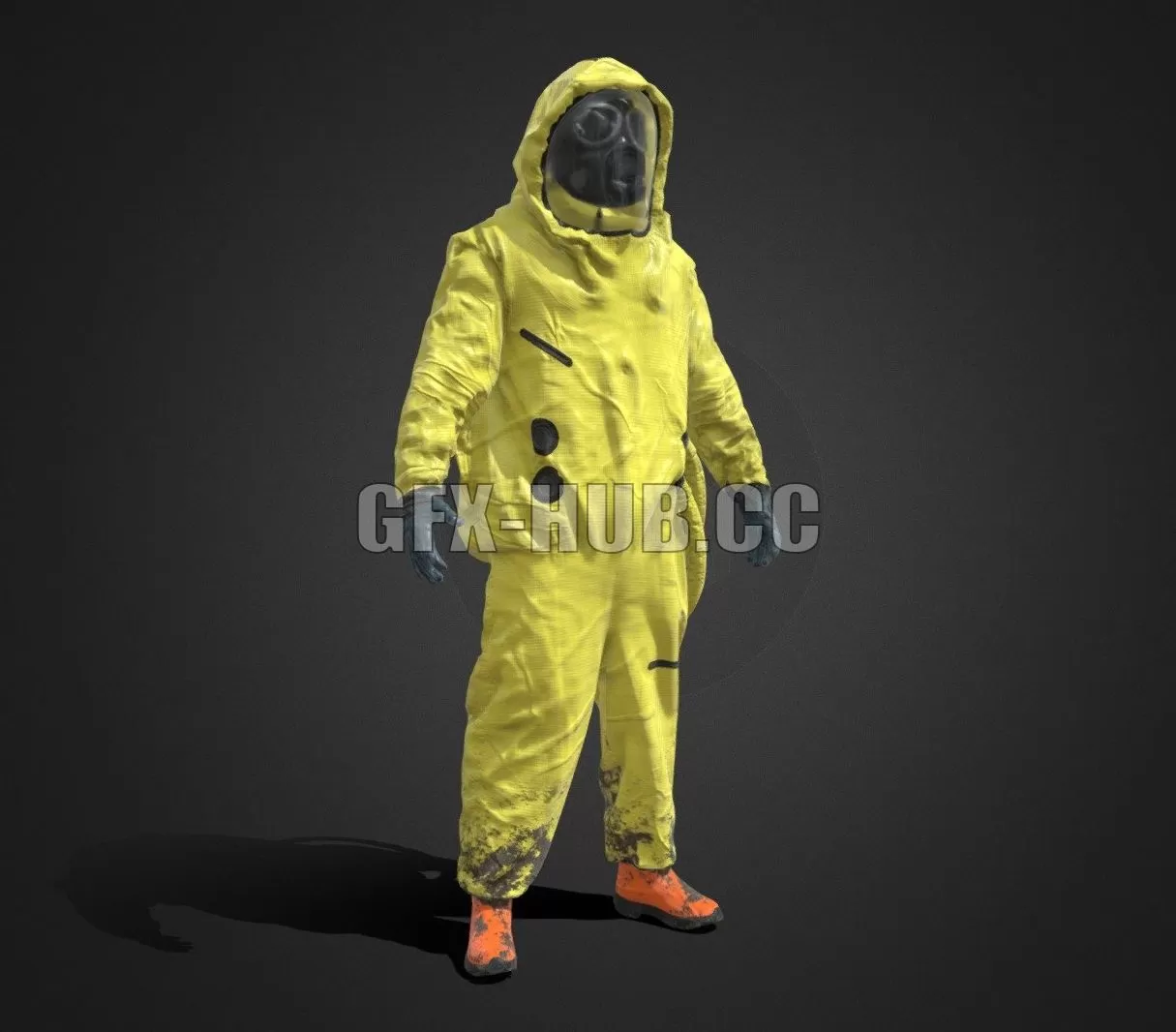 PBR Game 3D Model – HAZMAT NBC Suit 1