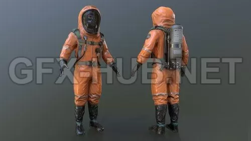 PBR Game 3D Model – HAZMAT SUIT model