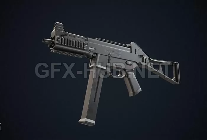 PBR Game 3D Model – Heckler Koch UMP 45 PBR