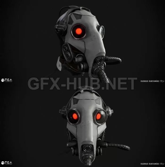 PBR Game 3D Model – Helmet 3