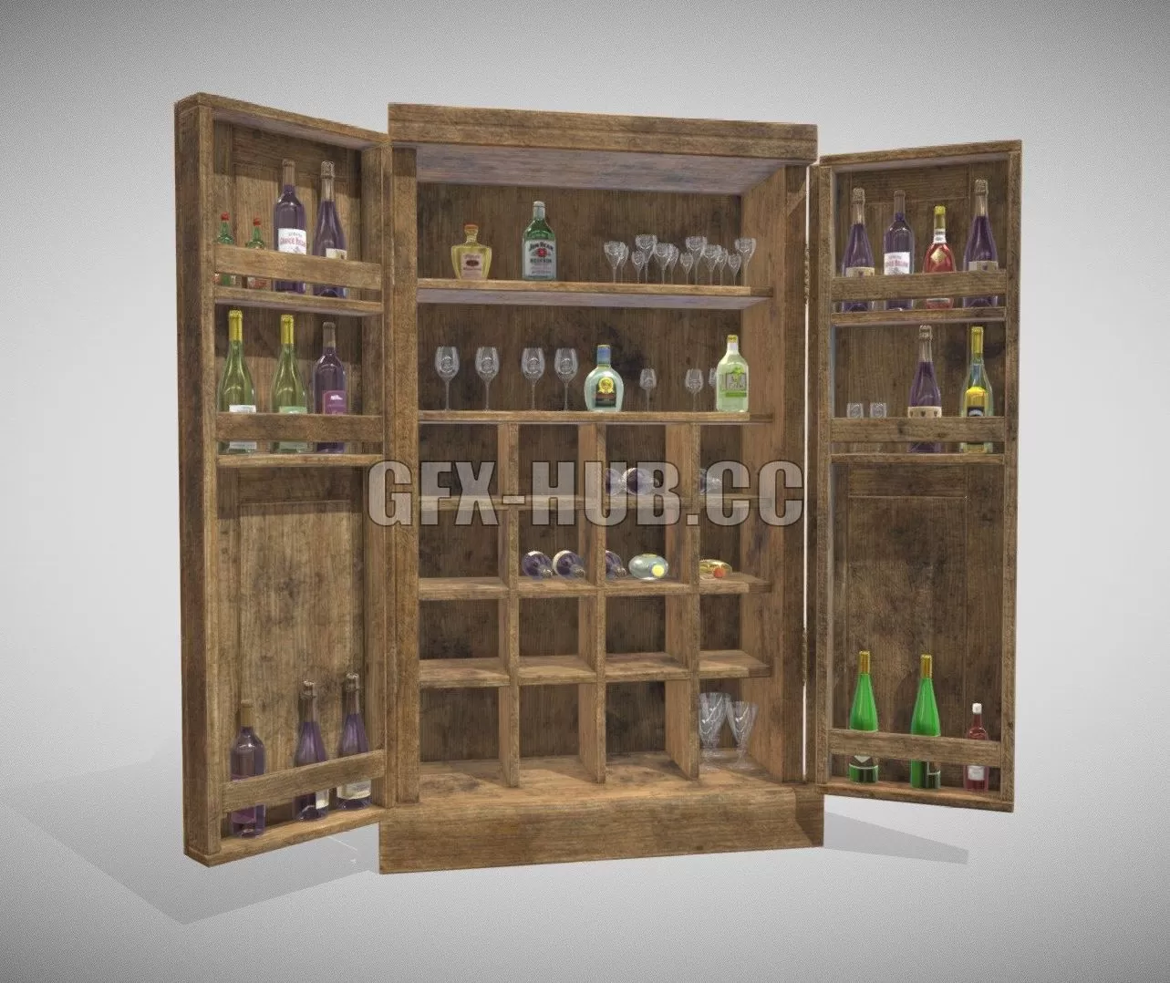 PBR Game 3D Model – Home Bar