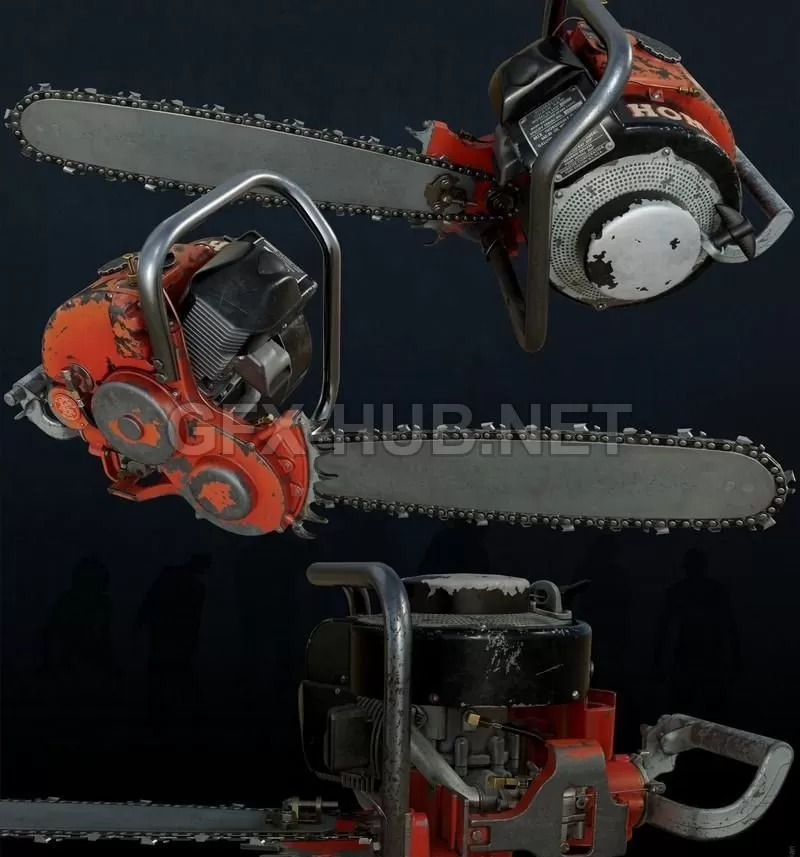 PBR Game 3D Model – HOMELITE 26 LCS Chainsaw